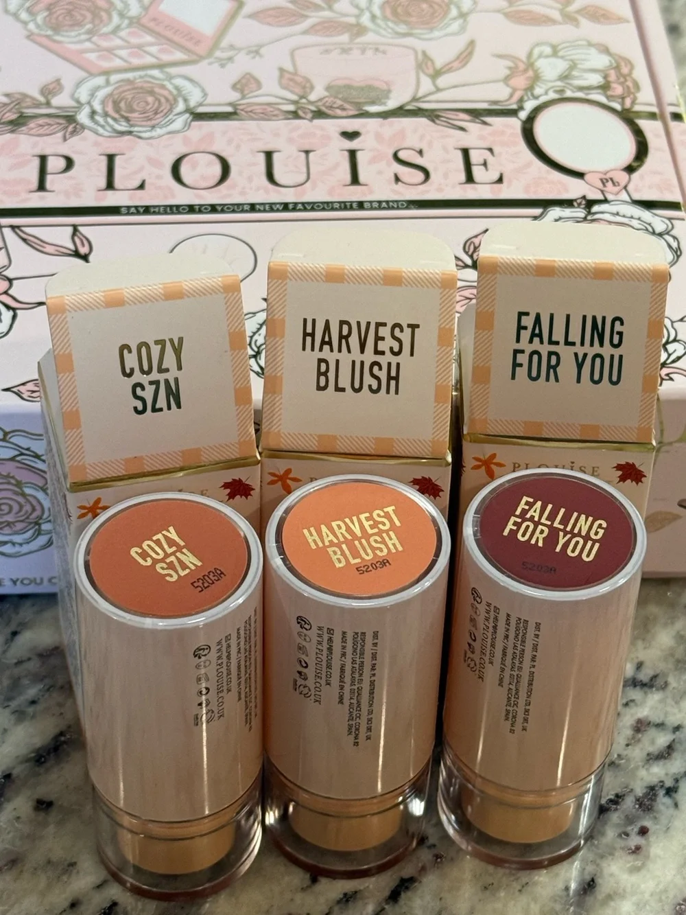 P. Louise Blush Balm Trio - Cozy Szn, Harvest Blush, Falling For You NEW